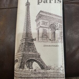 Paris Themed Clutch Wristlet